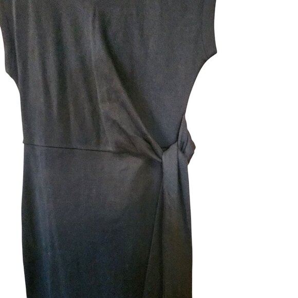 Ann Taylor Weekend Black Petite Belted Mock Neck Dress Womens Size Petite Small - Picture 5 of 5